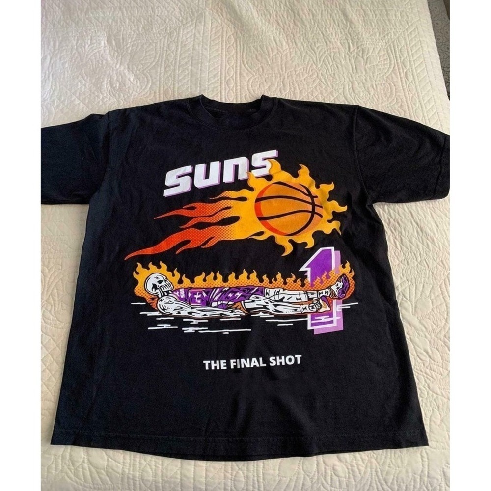 Suns X Warren Lotas The Final Shot Purple Skeleton Tshirt
